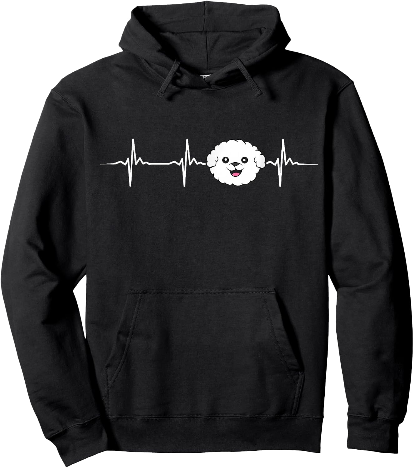 Bichon Frise Dog Heartbeat Cute Bichon Frise Hoodie - Hoodie | Black