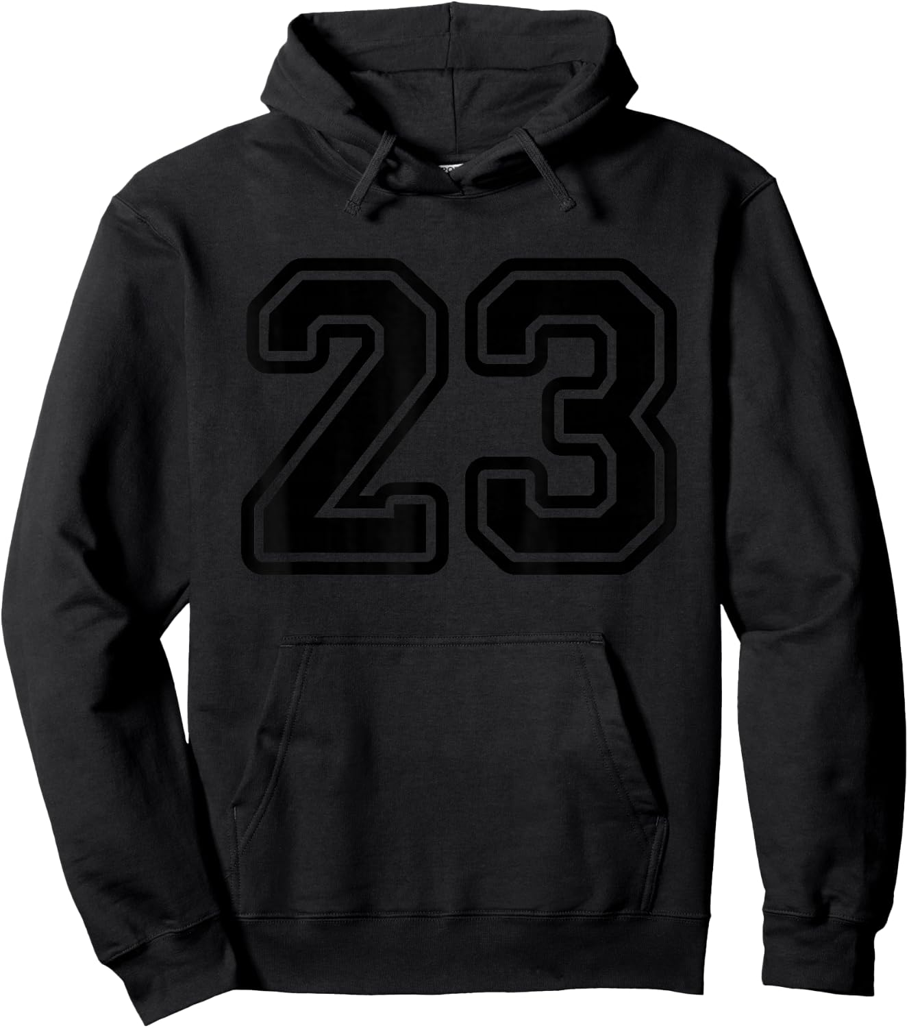 Number #23 Black Sport Varsity Number 23 Hoodie - Hoodie | Black