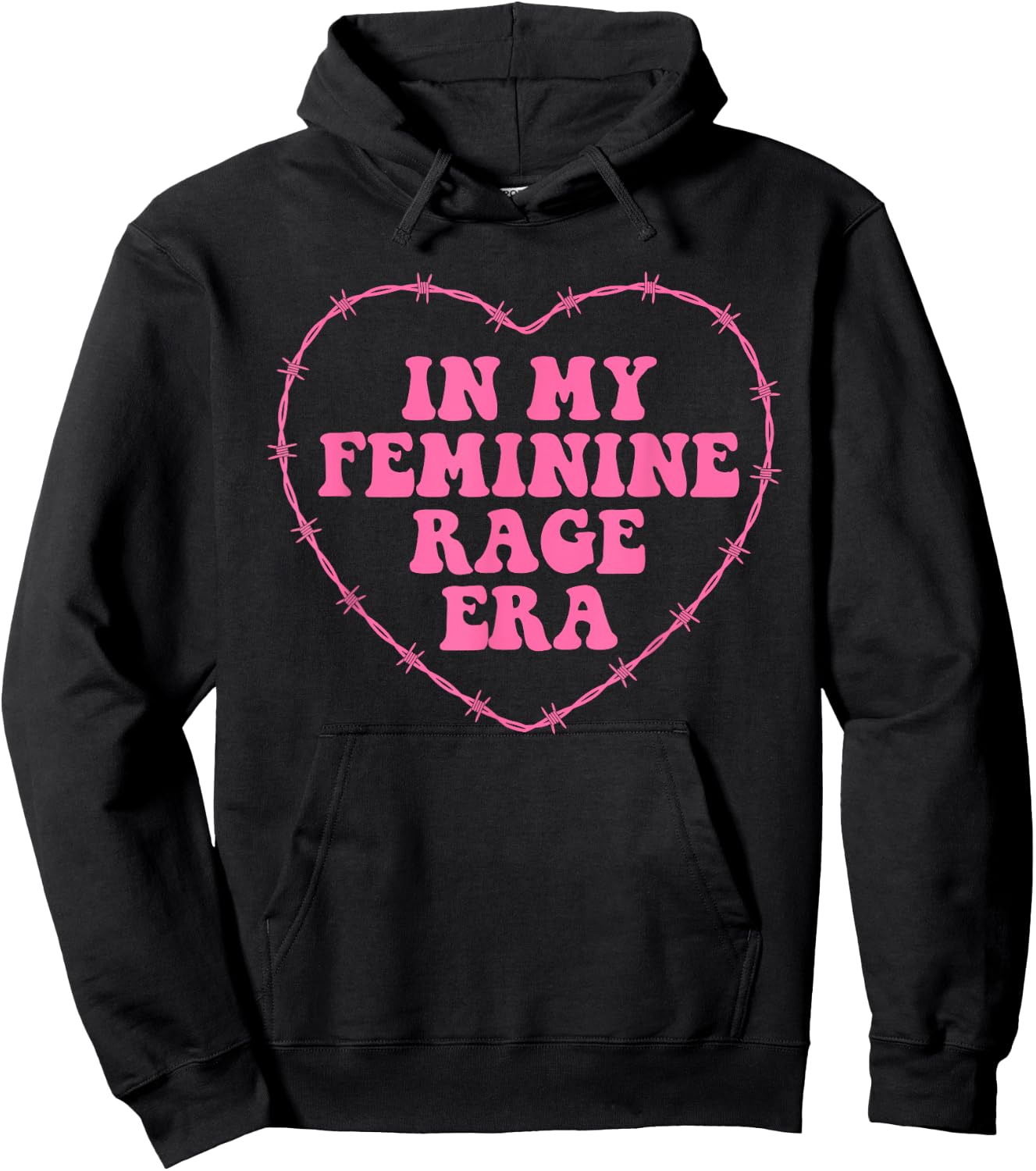In My Feminine Rage Era Design Hoodie - Hoodie | Black