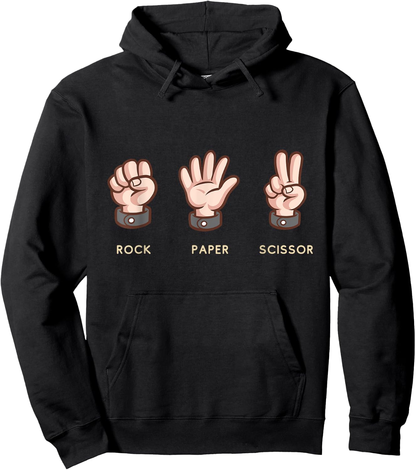 Rock Paper Scissors Group Halloween Costume Hoodie - Hoodie | Black