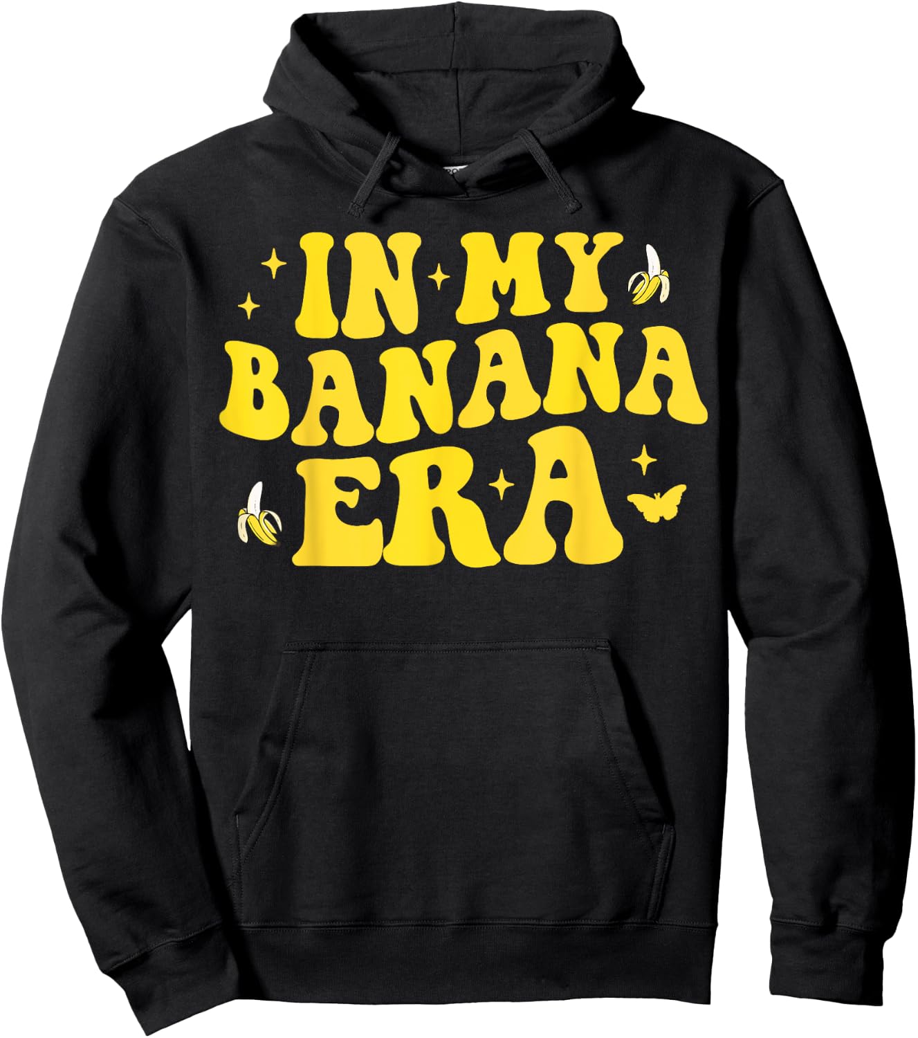 In My Banana Era Funny Banana Lover Retro Bananas Hoodie - Hoodie | Black