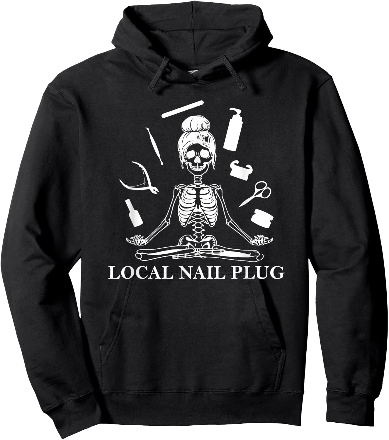Local Nail Plug Nail Artist Nail Tech Hoodie - Hoodie | Black