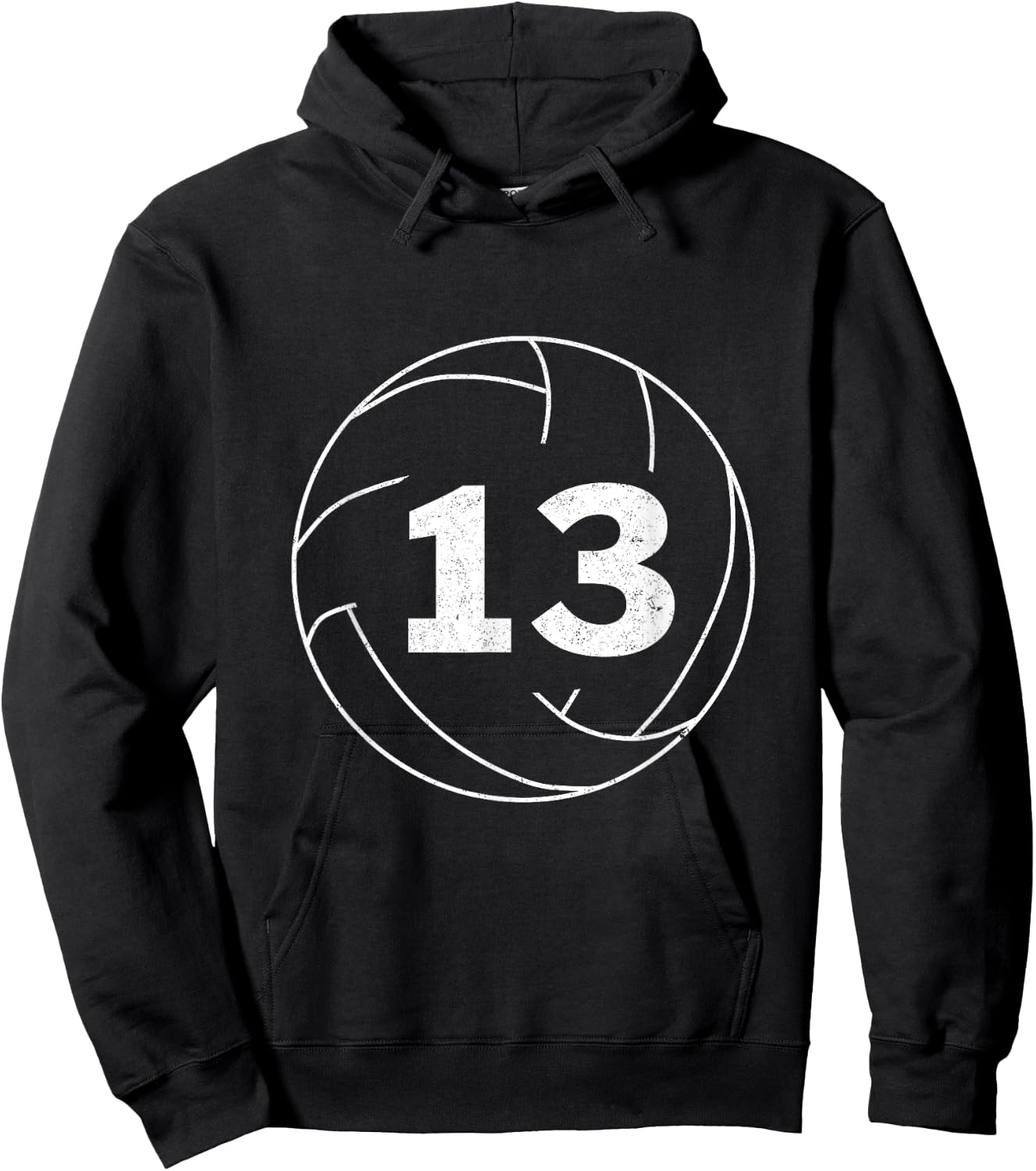 Volleyball Player Jersey Number 13 Thirteen Graphic Hoodie - Hoodie | Black