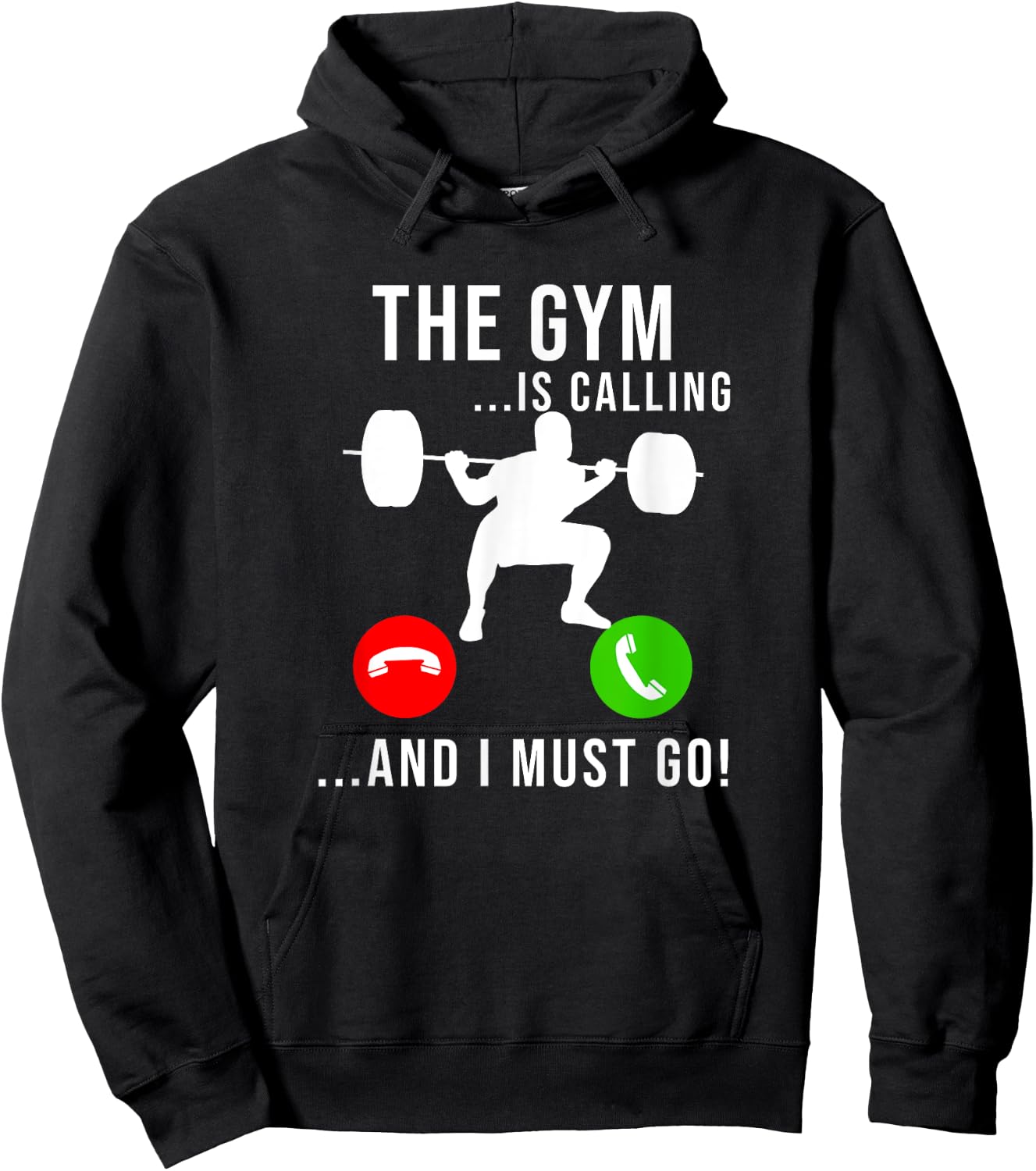 Gym Is Calling Workout Fitness Bodybuilding Weight Lifting Hoodie - Hoodie | Black