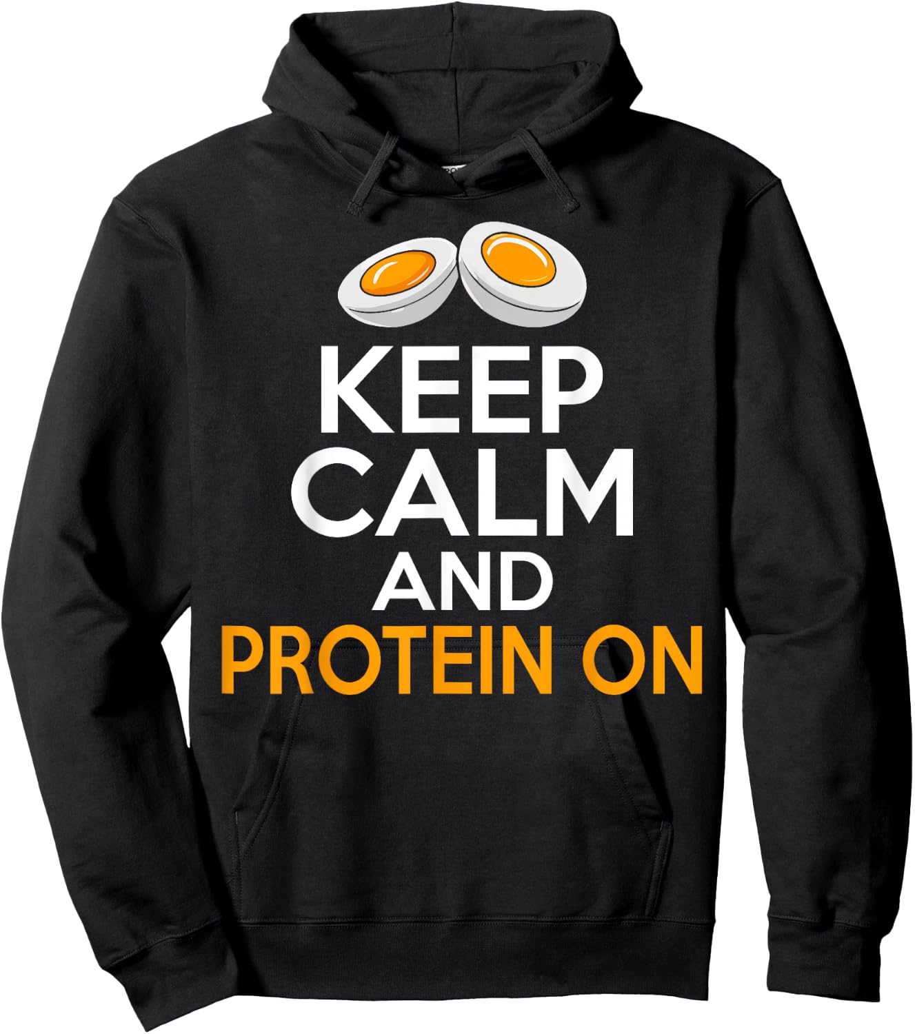 Keep Calm and Protein On Weight Lifting Hoodie - Hoodie | Black
