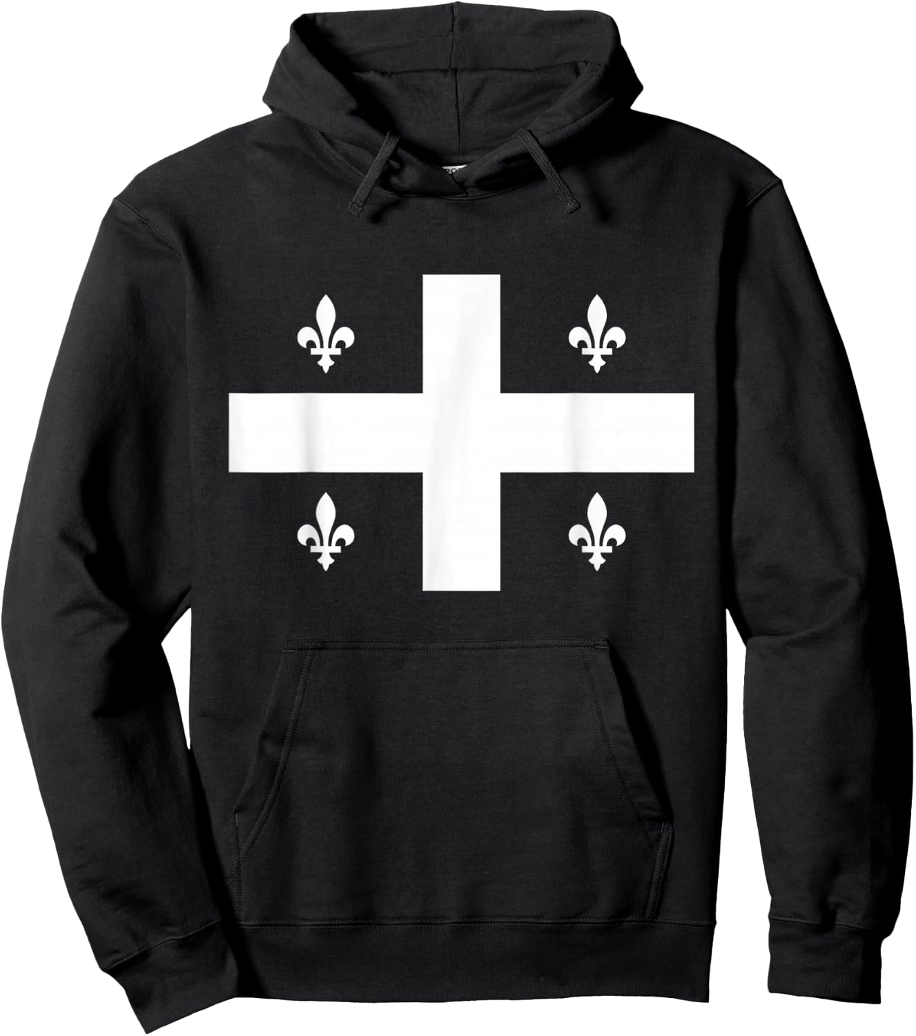 Quebec Fleurdelise Flag Hoodie - Hoodie | Black