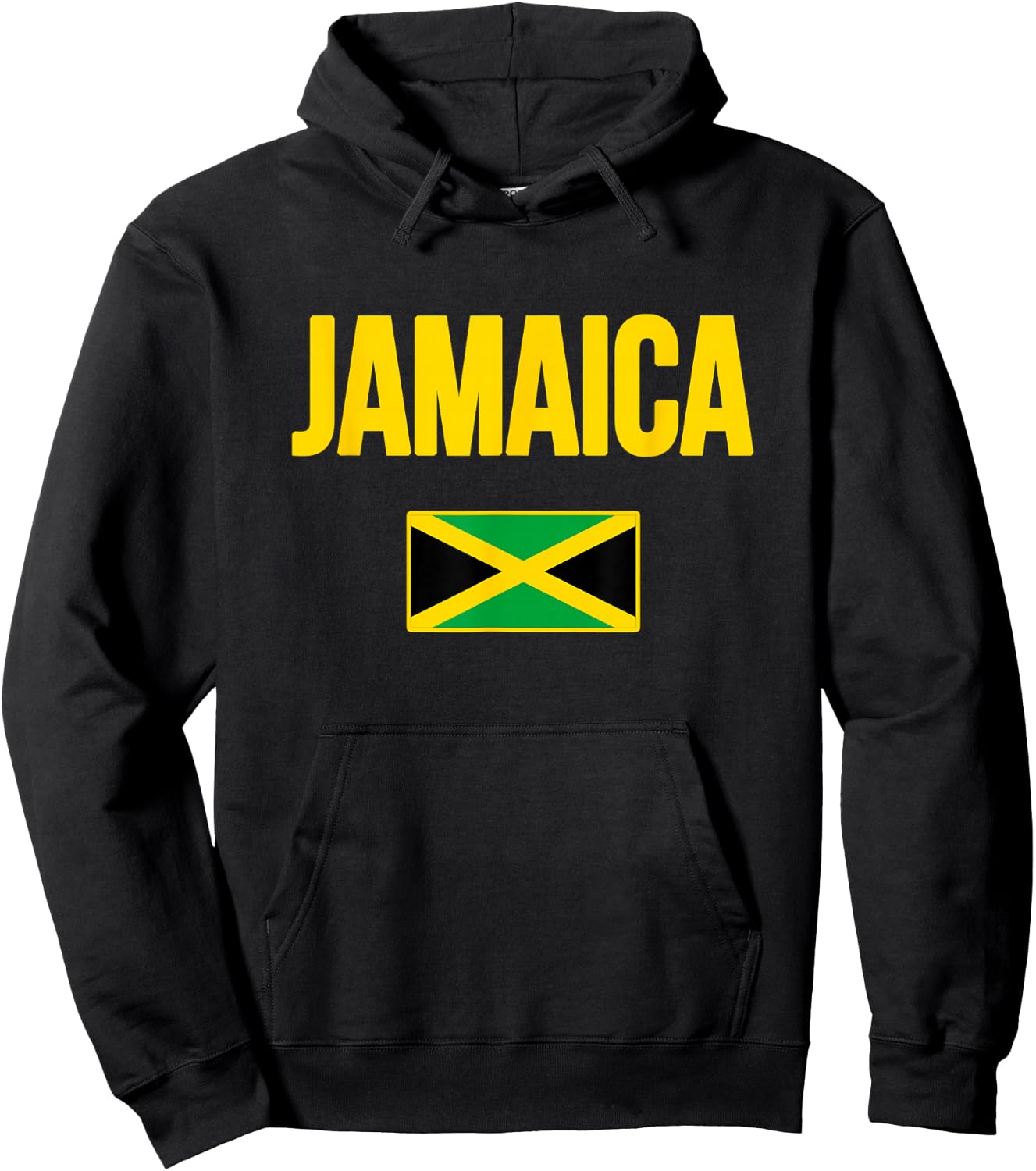 Jamaican Flag Jamaica Souvenir Love Travel Vacation Hoodie - Hoodie | Black