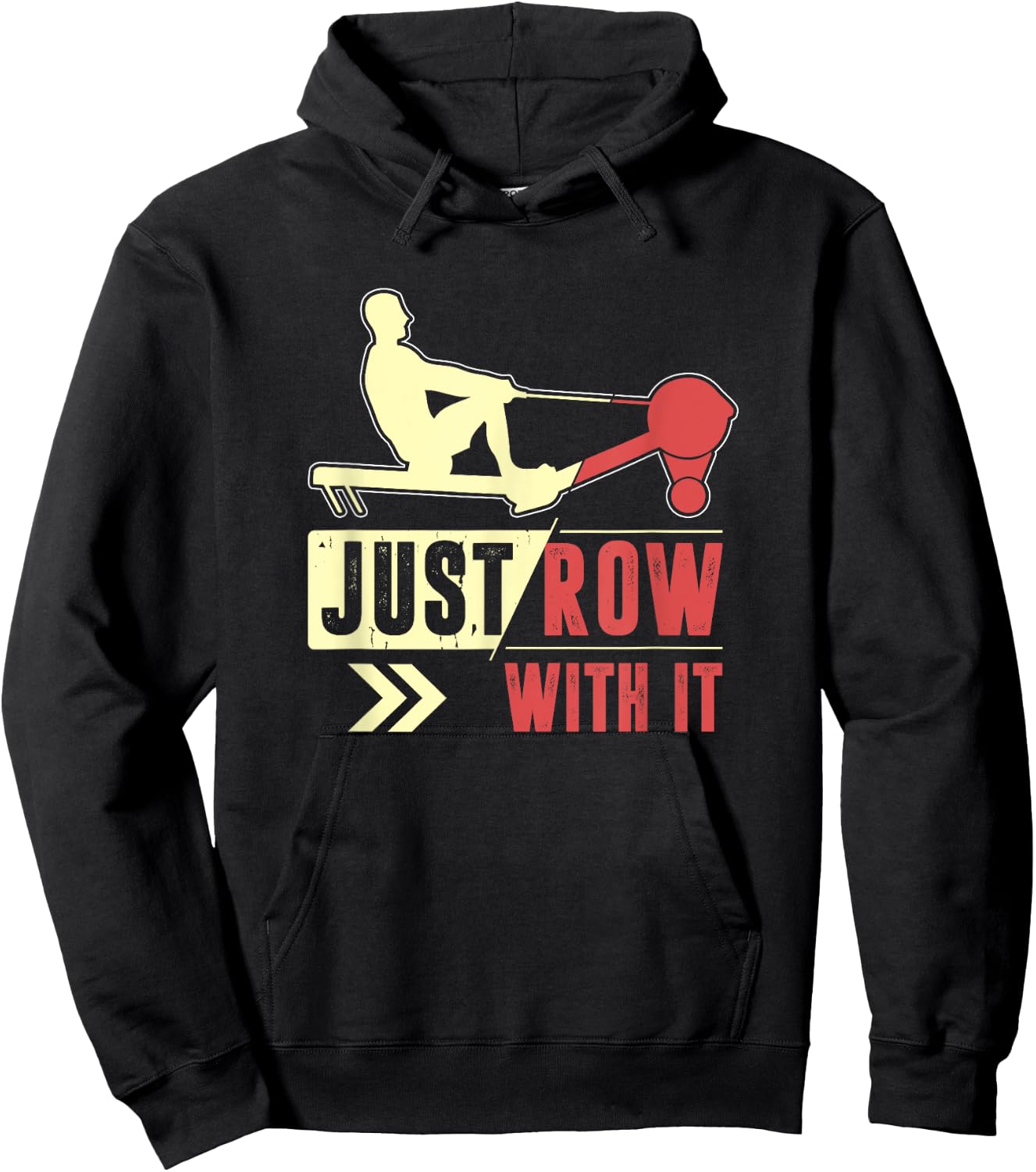 Indoor Rowing Machine Erg Workout Fitness Exercise Ergometer Hoodie - Hoodie | Black