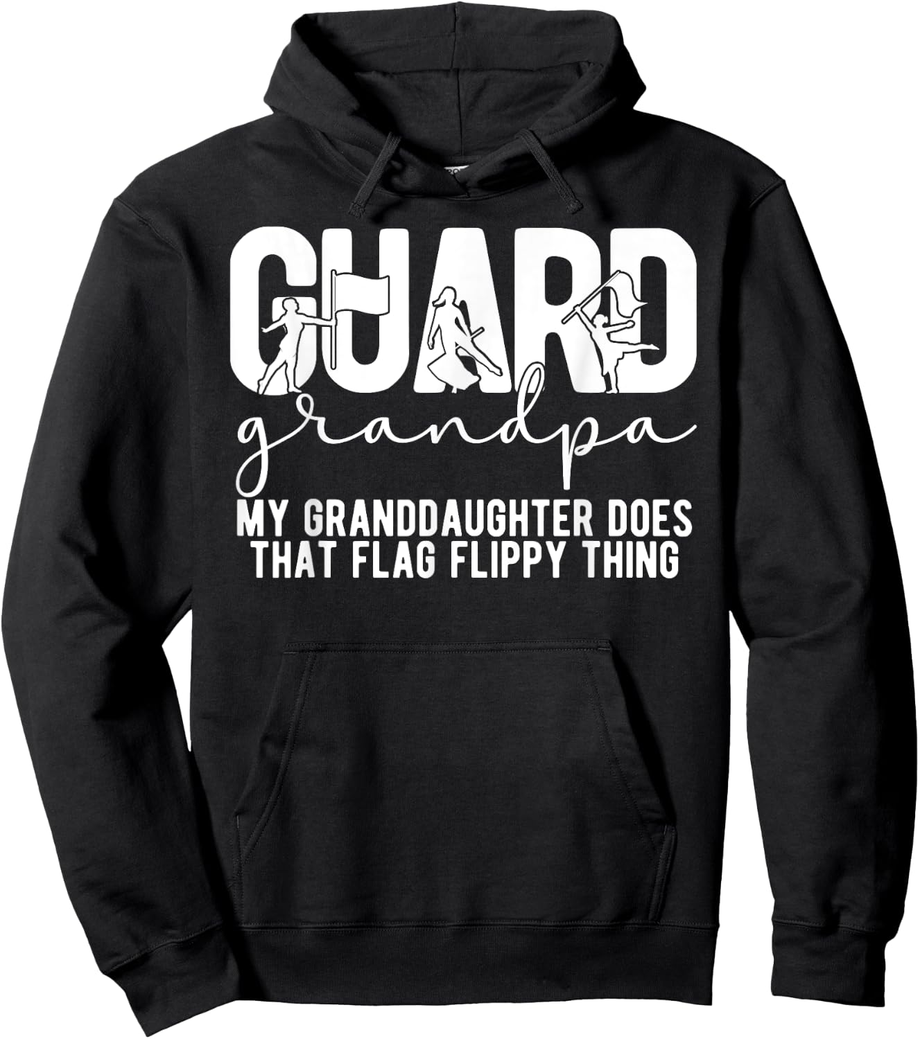 Color Guard Grandpa Funny Grandpa Of A Color Guard Member Hoodie - Hoodie | Black