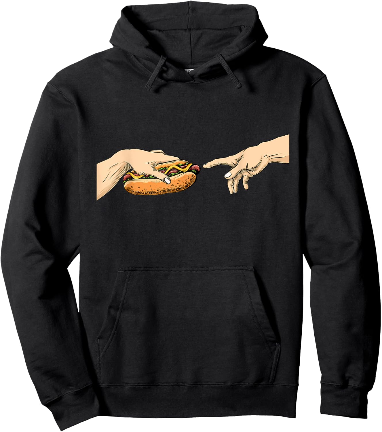 Creation of Hot Dog - Hot Dog Lover Fast Food Wiener Women Girls Kids Hoodie - Hoodie | Black