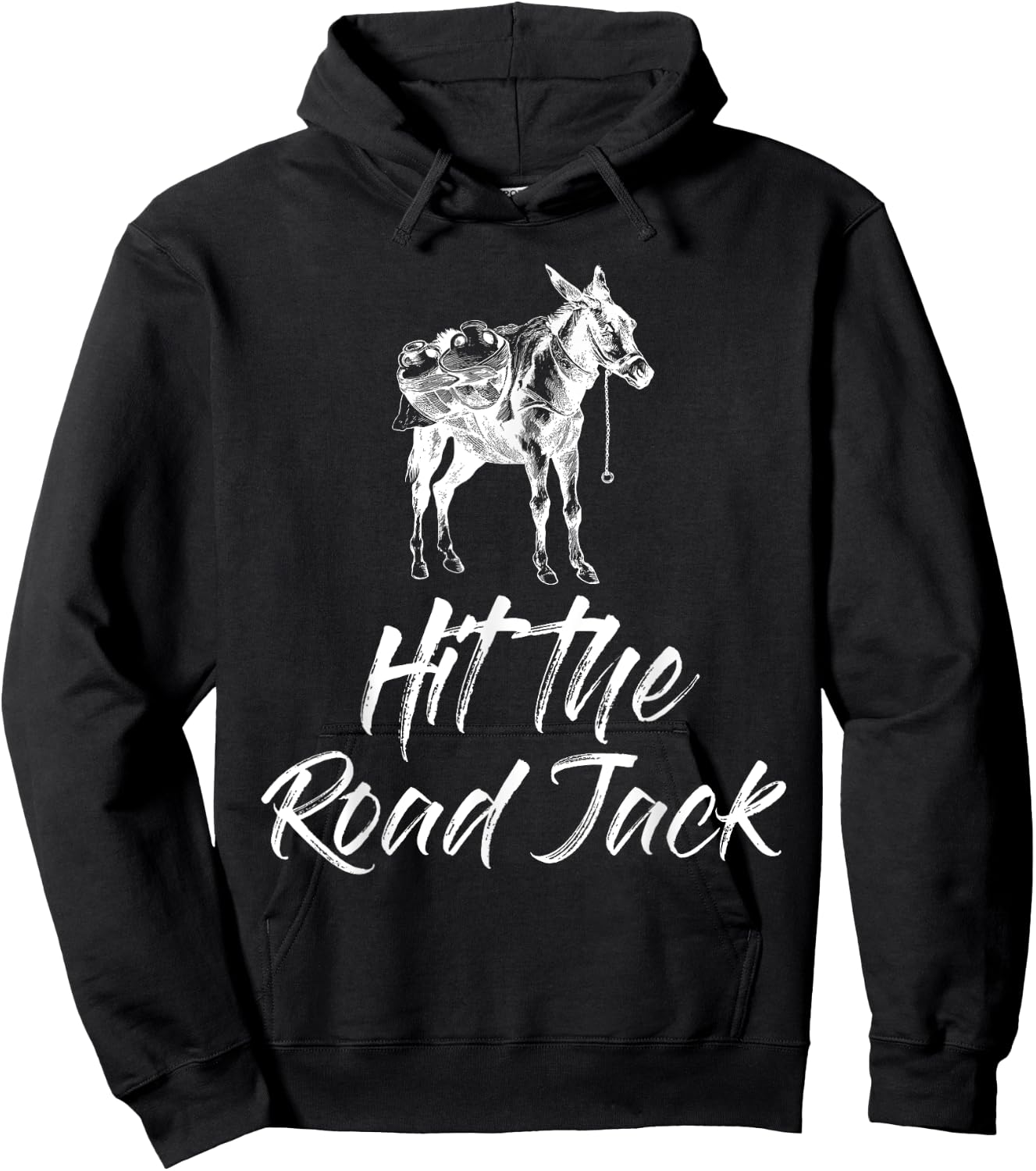 Hit the Road Jack Donkey Funny Hoodie - Hoodie | Black