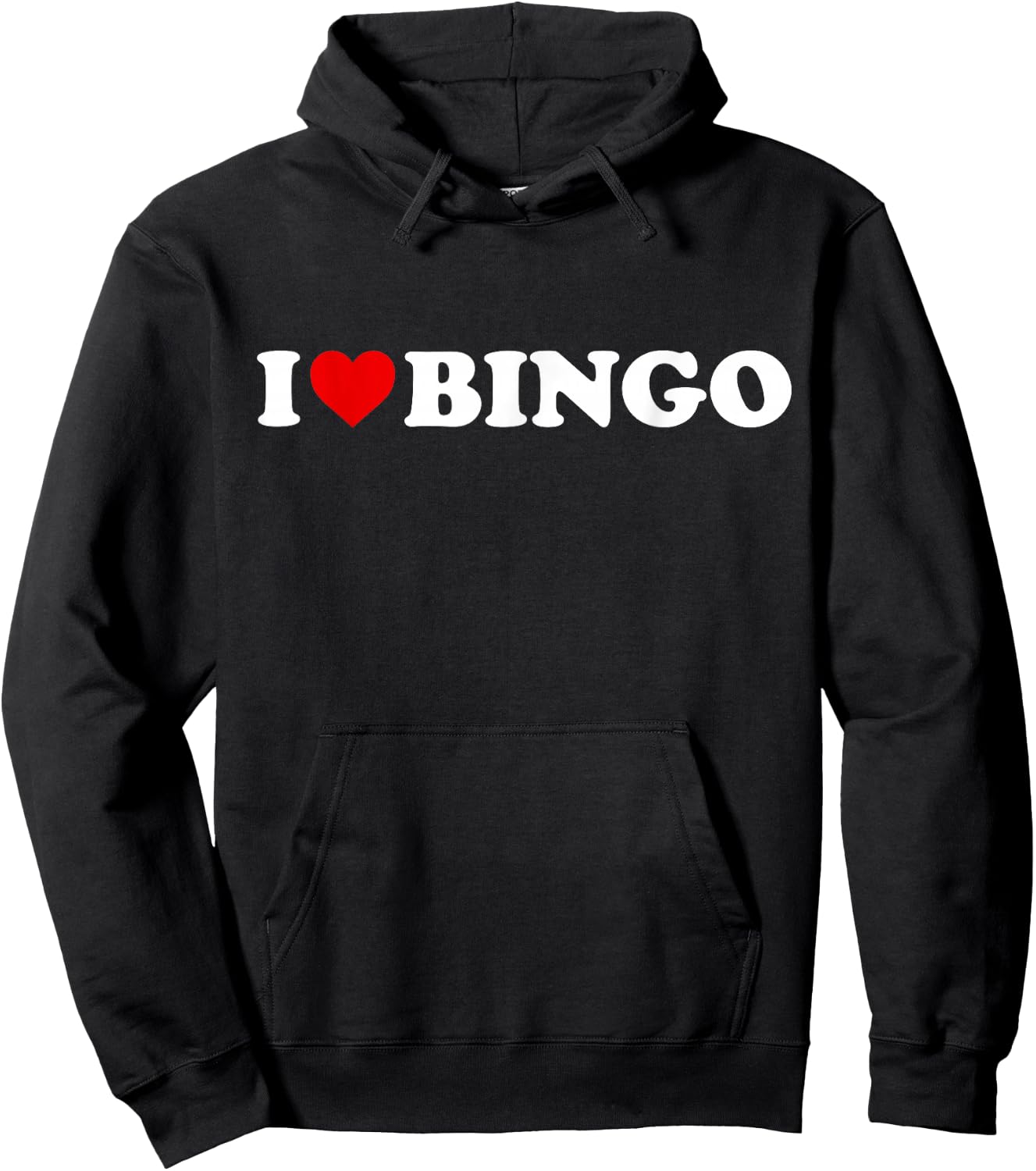 I Love Bingo - Heart Hoodie - Hoodie | Black