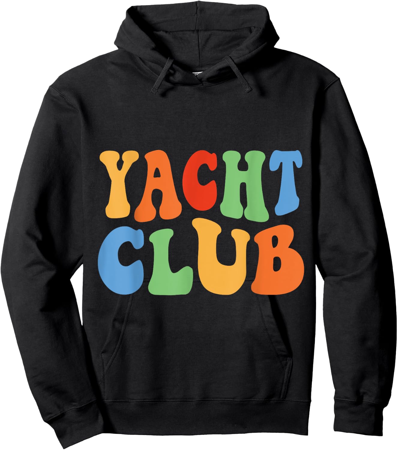 Vintage Men Women Boys Girls Funny Retro Yacht Club Hoodie - Hoodie | Black