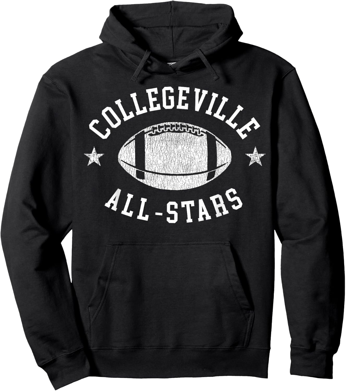Collegeville Vintage All-Stars Football Retro 80s Hoodie - Hoodie | Black
