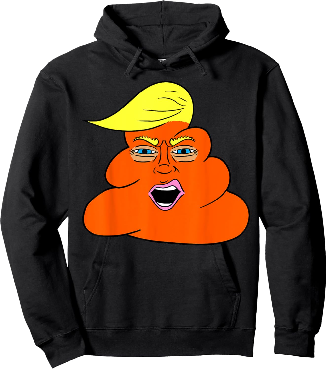 Trump Hairt Orange Turd Shit Hoodie - Hoodie | Black
