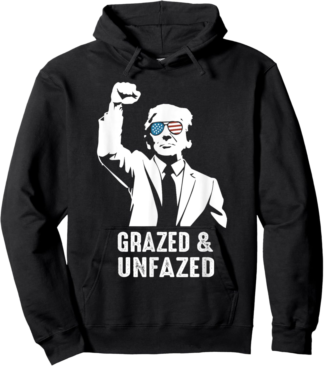 Fist Pump American Patriot - Grazed and Unfazed Hoodie - Hoodie | Black