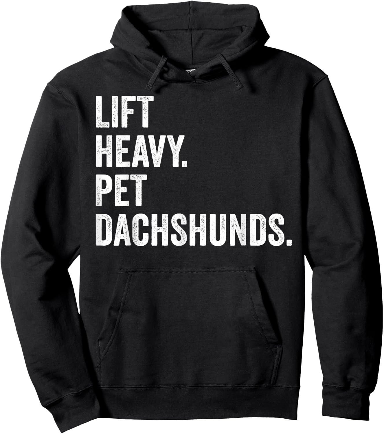 Lift Heavy Pet Dachshunds Funny Gym Workout Weight Lifter Hoodie - Hoodie | Black