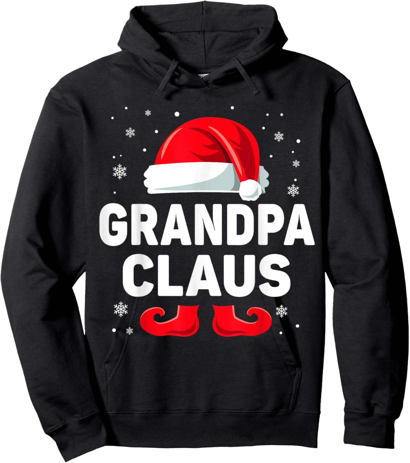 Grandpa Claus Christmas Matching Family Group Funny Xmas Hoodie - Hoodie | Black
