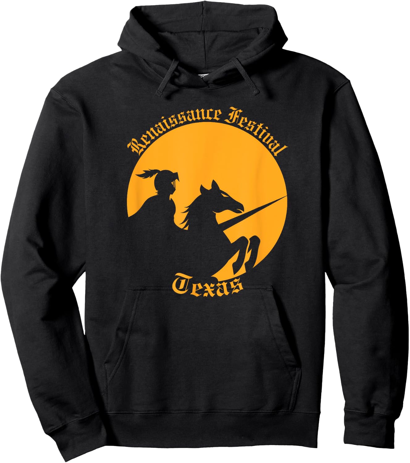 Renaissance Festival Texas Knight & Horse Hoodie - Hoodie | Black