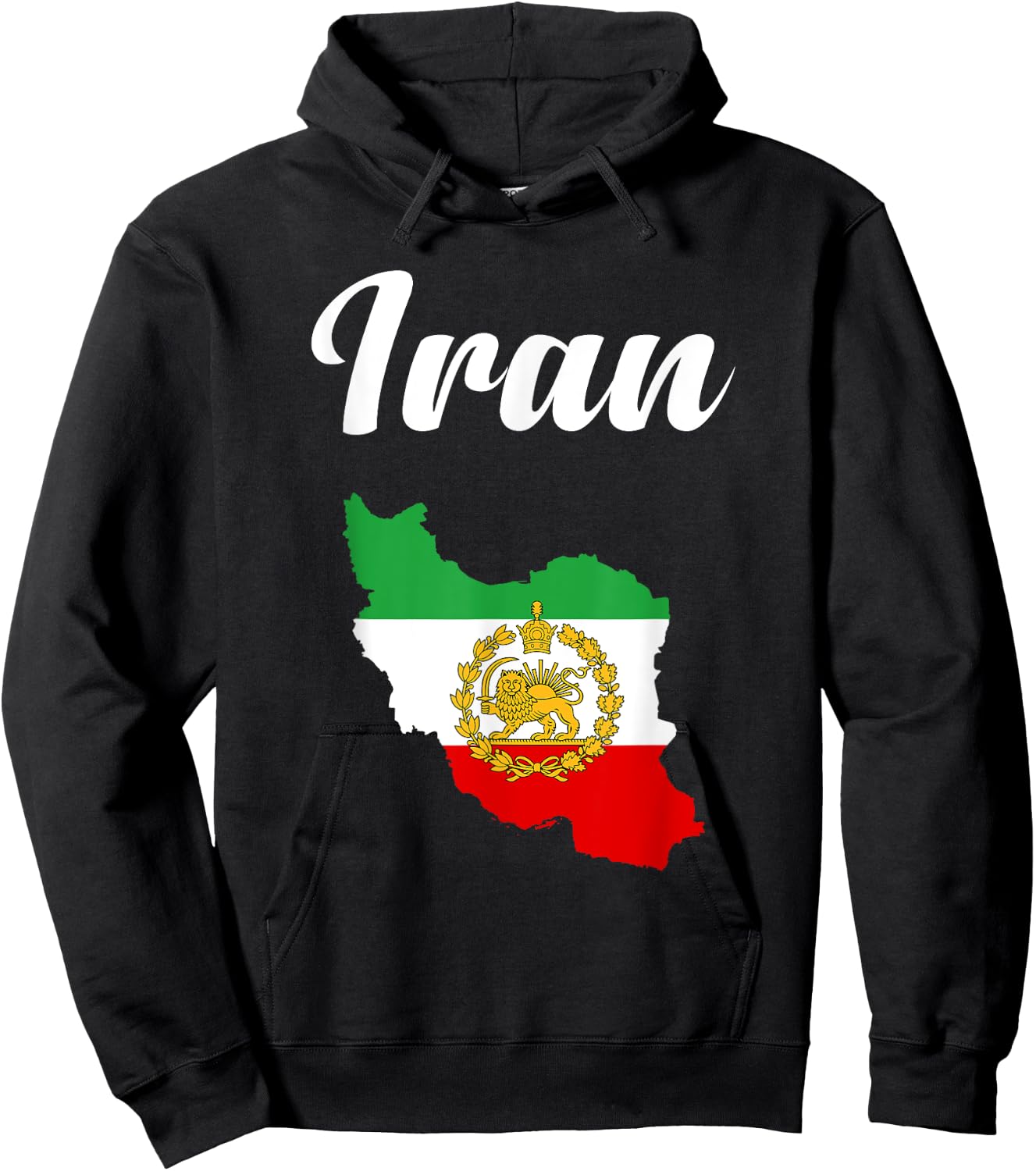 Iran Lion Sun Flag,Iran,Persian,Iran map,Flag of Iran. Hoodie - Hoodie | Black
