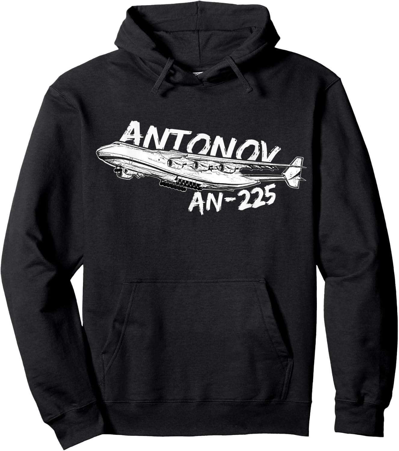 Antonov AN-225 Aeroplane Strategic Air Cargo Plane Hoodie - Hoodie | Black