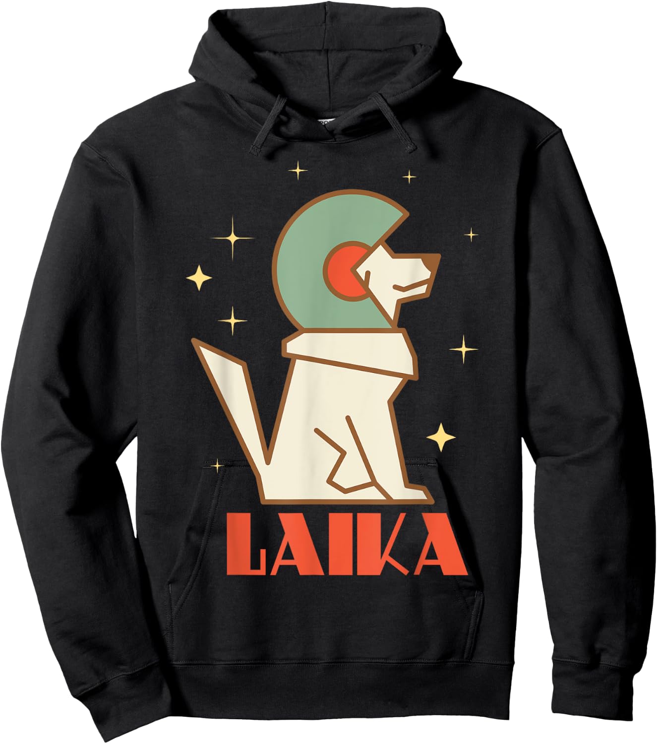 Laika Sputnik Space Dog Space Travel USSR Men Women Hoodie - Hoodie | Black