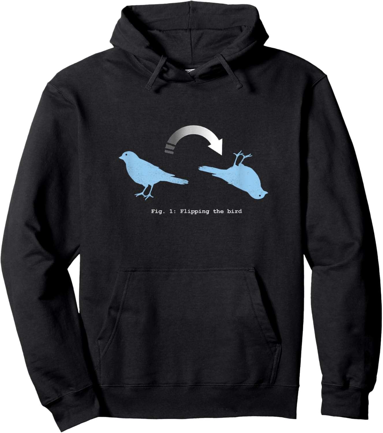 Flipping the Bird Funny Dad Joke - Idiom Shirt Hoodie - Hoodie | Black