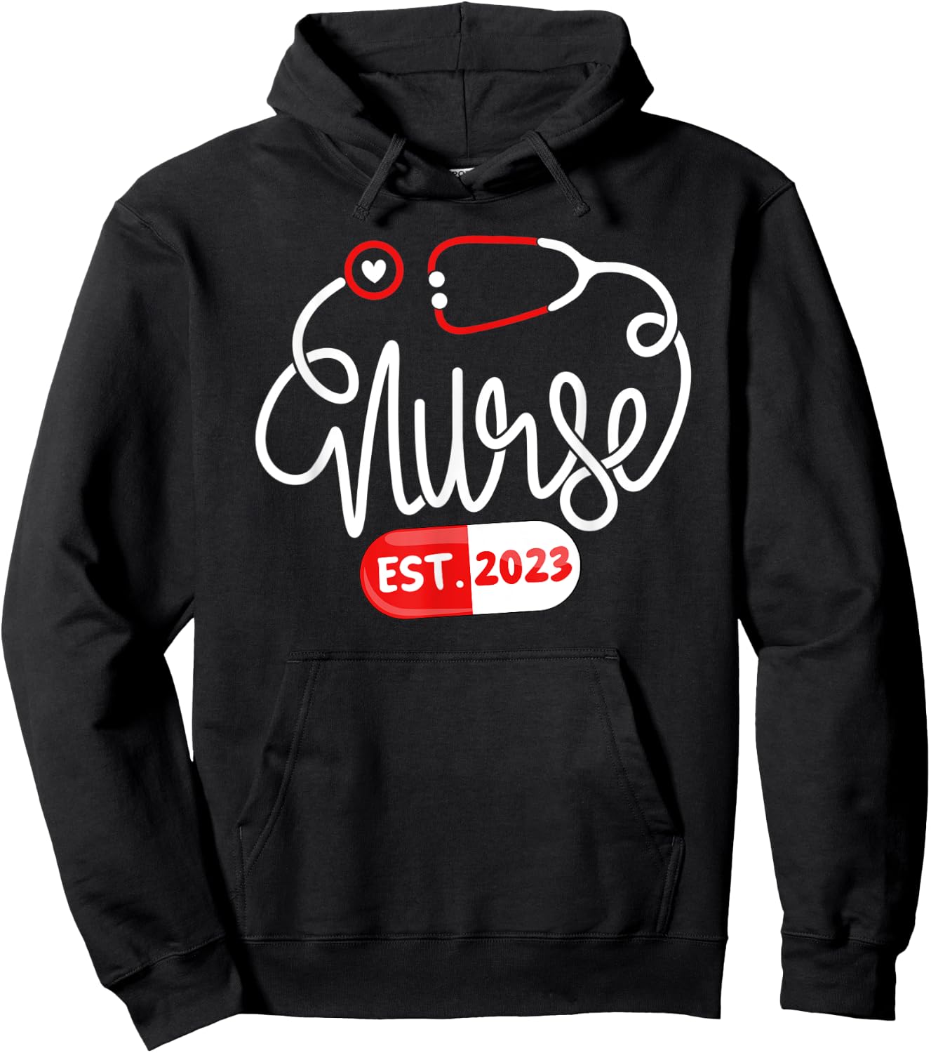RN Nursing School Nurse Graduation Nurse Established 2023 Hoodie - Hoodie | Black