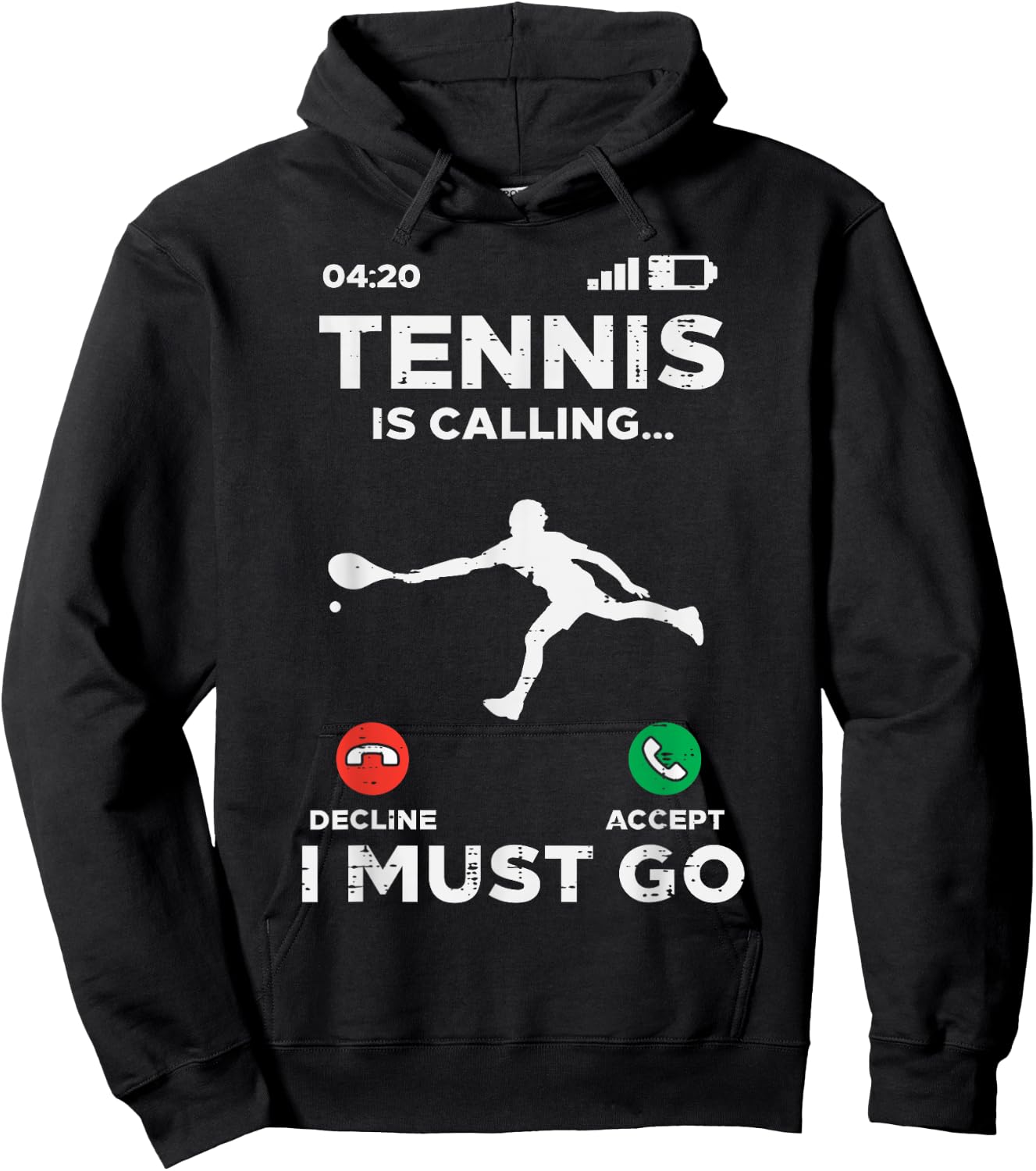 Tennis Calling I Must Go Funny Player Coach Men Women Kids Hoodie - Hoodie | Black