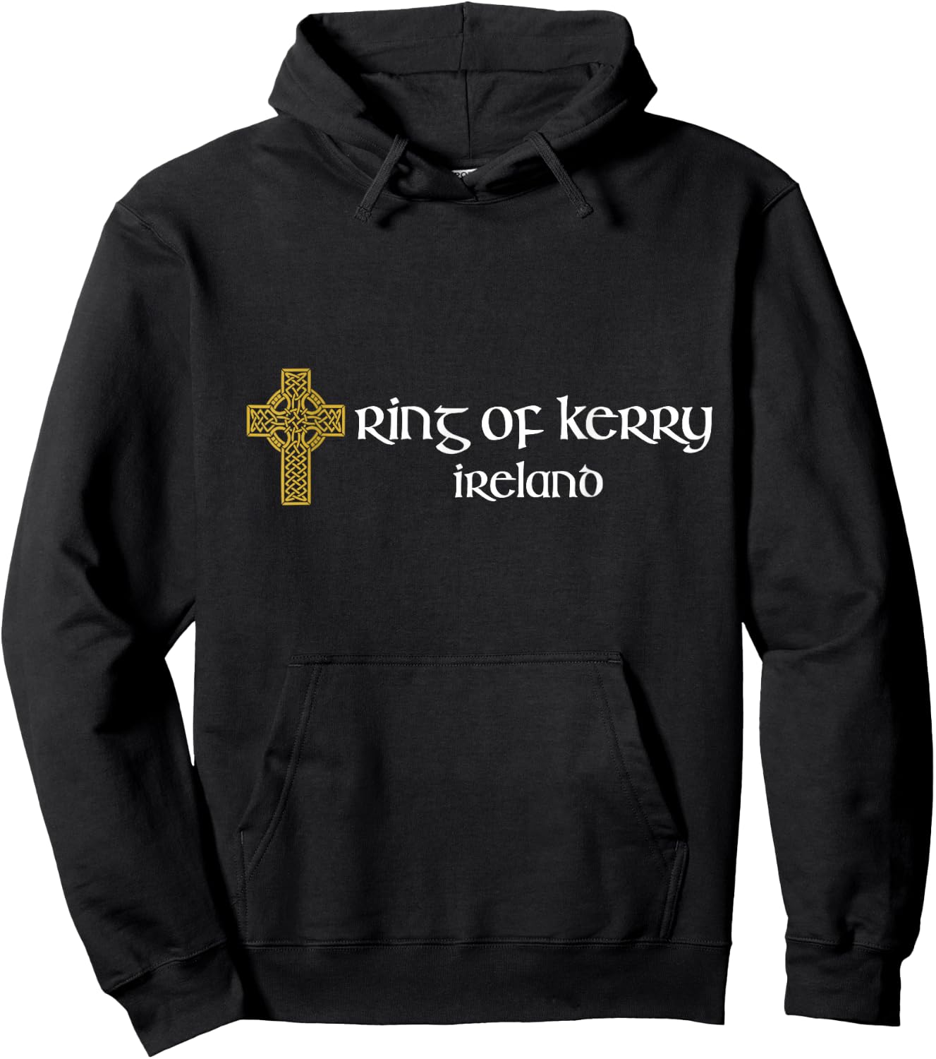 Ring of Kerry Celtic Cross Ireland Gaelic & Hurling Hoodie - Hoodie | Black