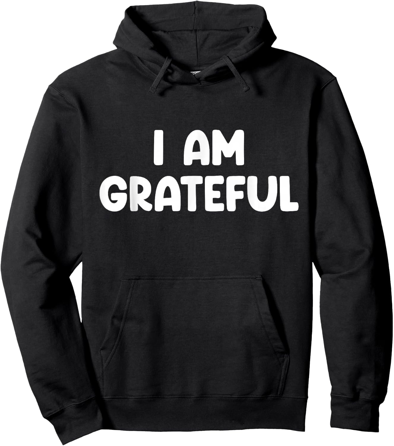 I Am Grateful , Small, Black Hoodie - Hoodie | Black