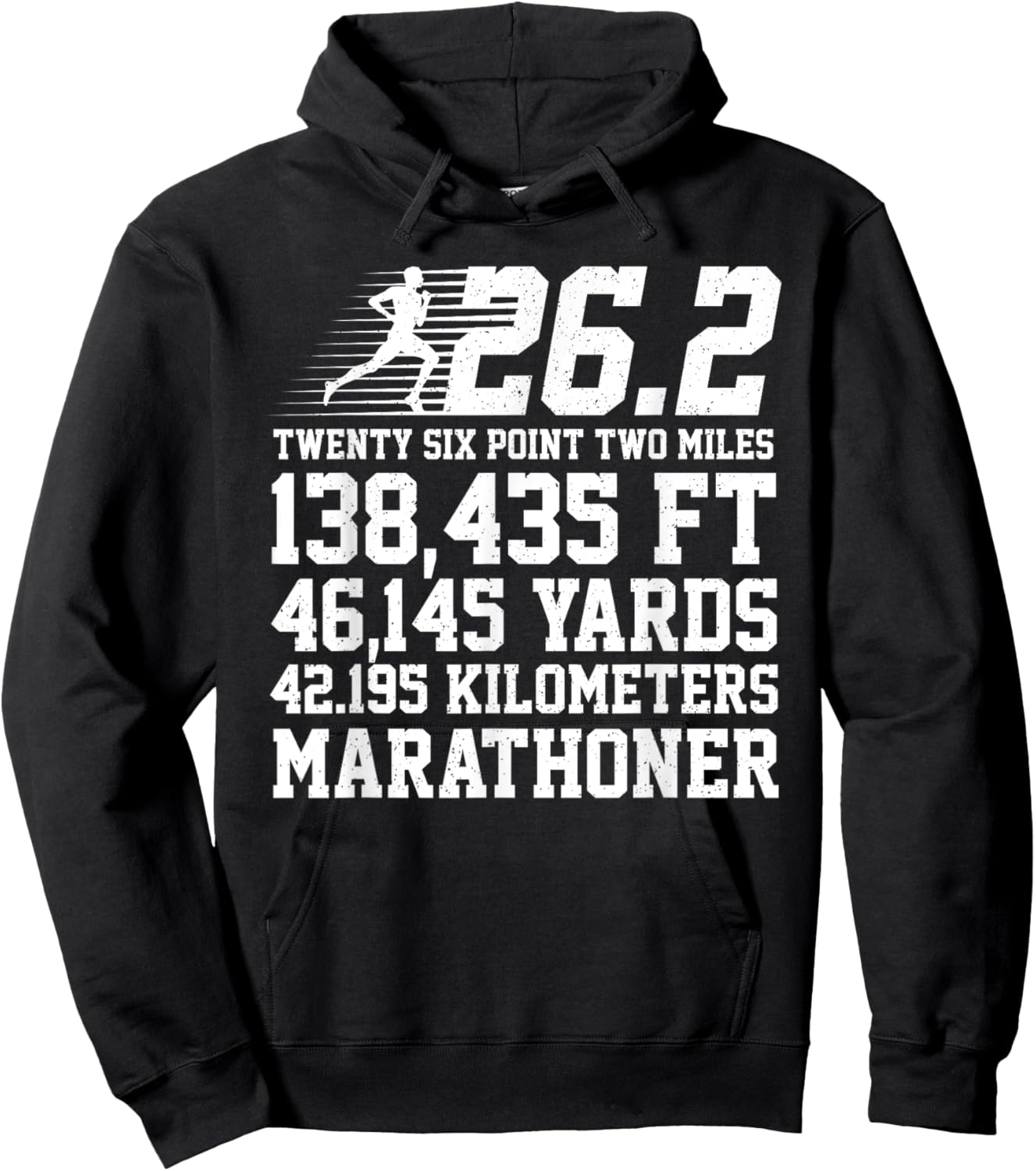 26.2 Marathon Runner Art Women Finisher Marathoner Hoodie - Hoodie | Black