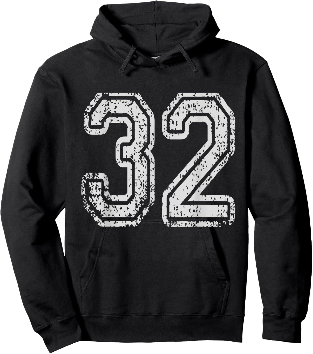 Team Jersey Uniforms Number 32 School Sports 32nd Birthday Hoodie - Hoodie | Black