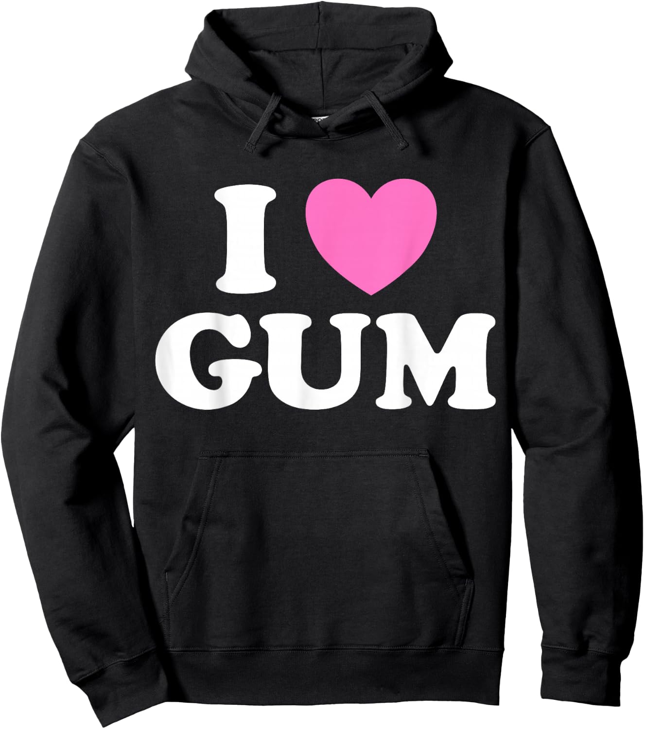 Love Gum Funny Cute Pink Bubble Chewing Love Candy Chew Fan Hoodie - Hoodie | Black