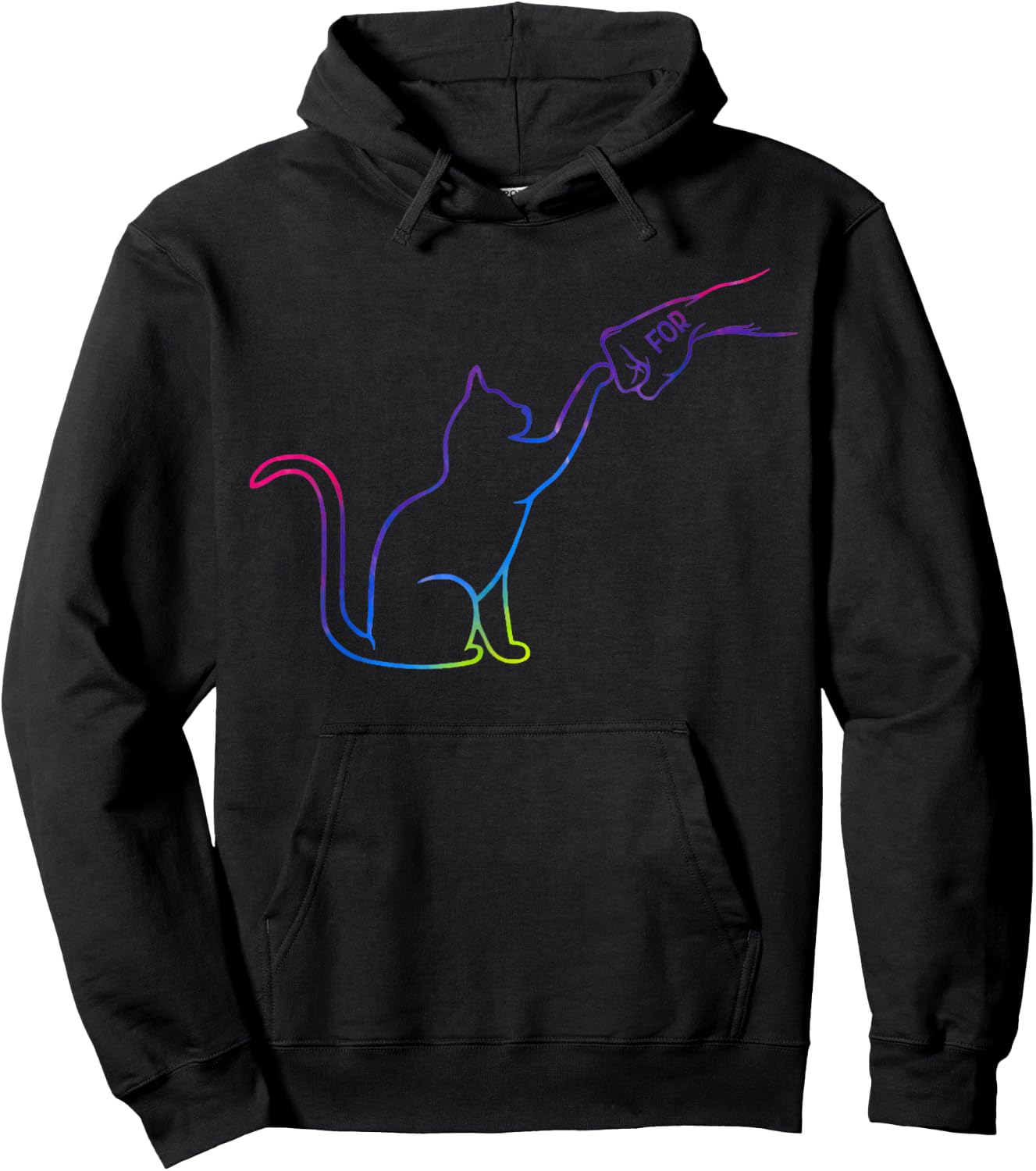 Cute Pet I Love My Cat Best Friend Fist Bump Cat Lovers Men Women Kids Hoodie - Hoodie | Black