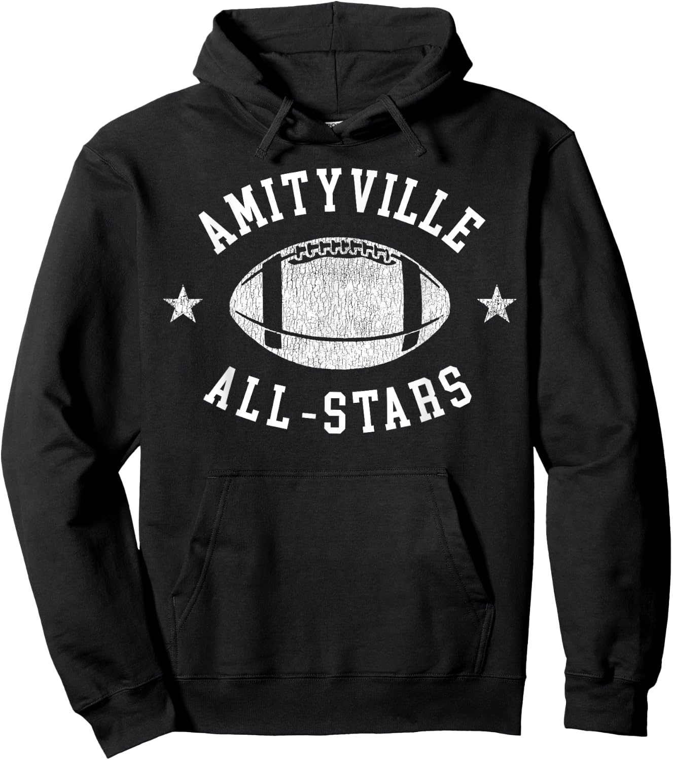 Amityville Vintage All-Stars Football Retro 80s Hoodie - Hoodie | Black