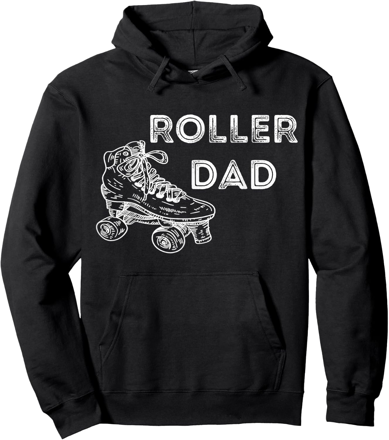Roller Papa Roller Skates Father Roller Skates Driving Roller Skating Hoodie - Hoodie | Black