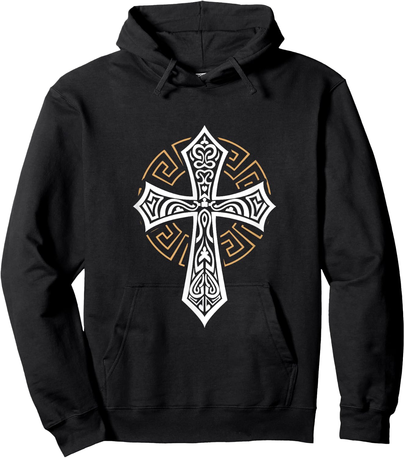 Tribal Cross Crucifix Religous Christian Catholic Hoodie - Hoodie | Black