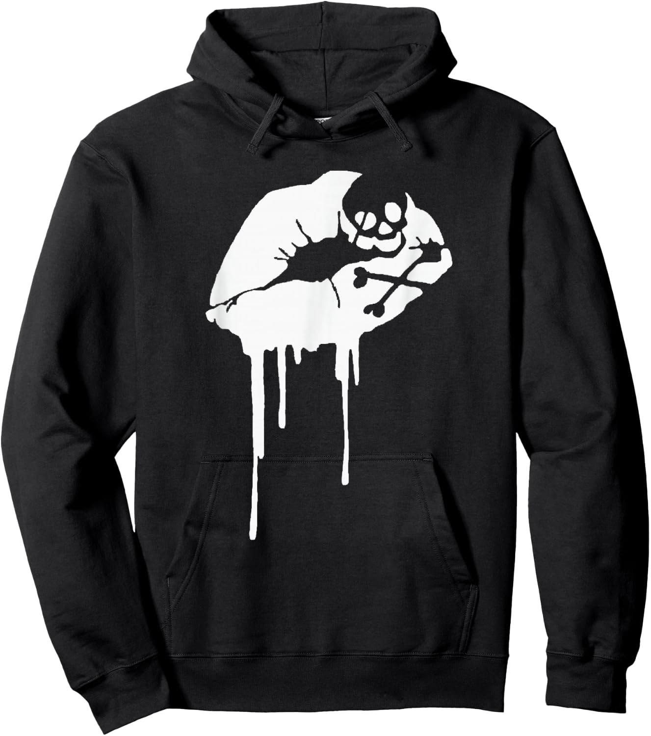 Fatal Kiss Lips and Skull Popular Tattoo Inspired Hoodie - Hoodie | Black