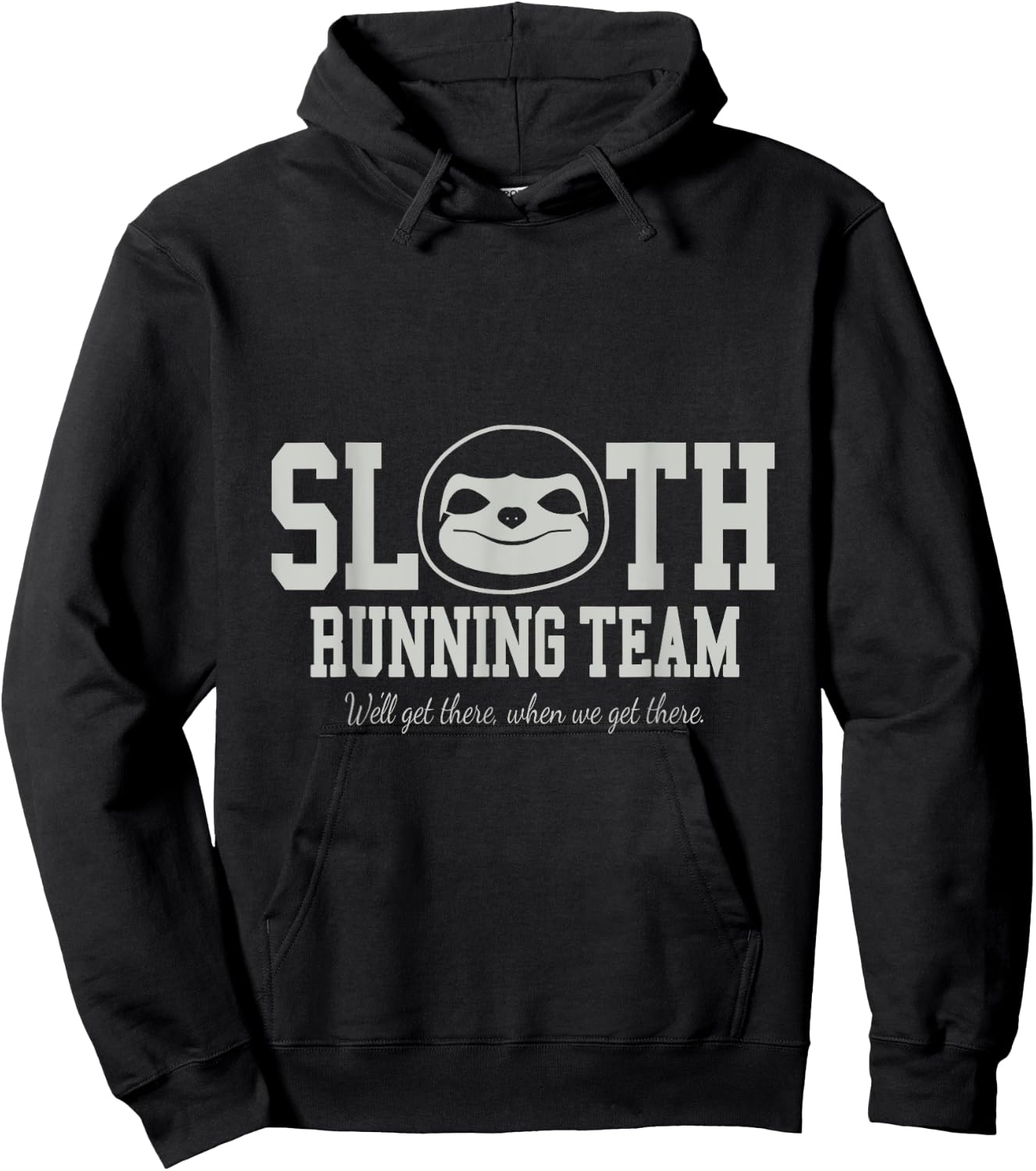 Sloth Running Team Funny Slow Exercise Animal Hoodie - Hoodie | Black