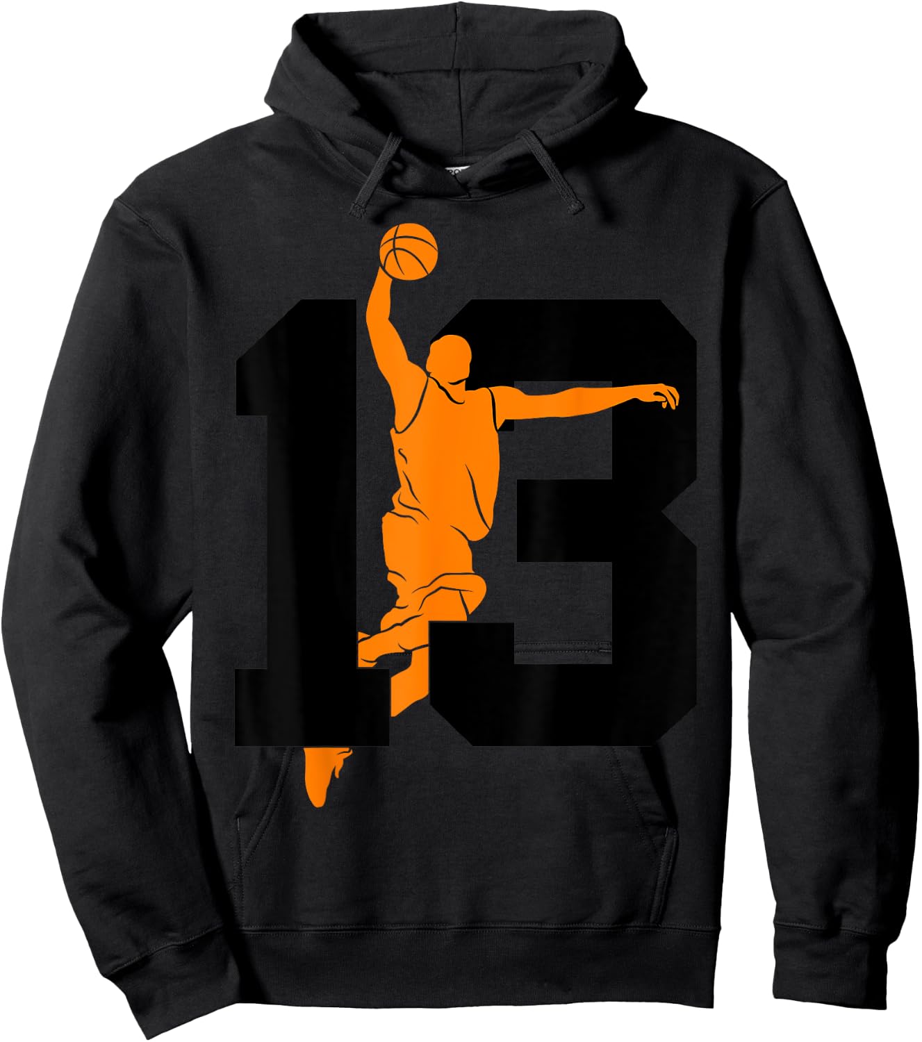 Number 13 Years Basketball 13th Birthday Hoodie - Hoodie | Black