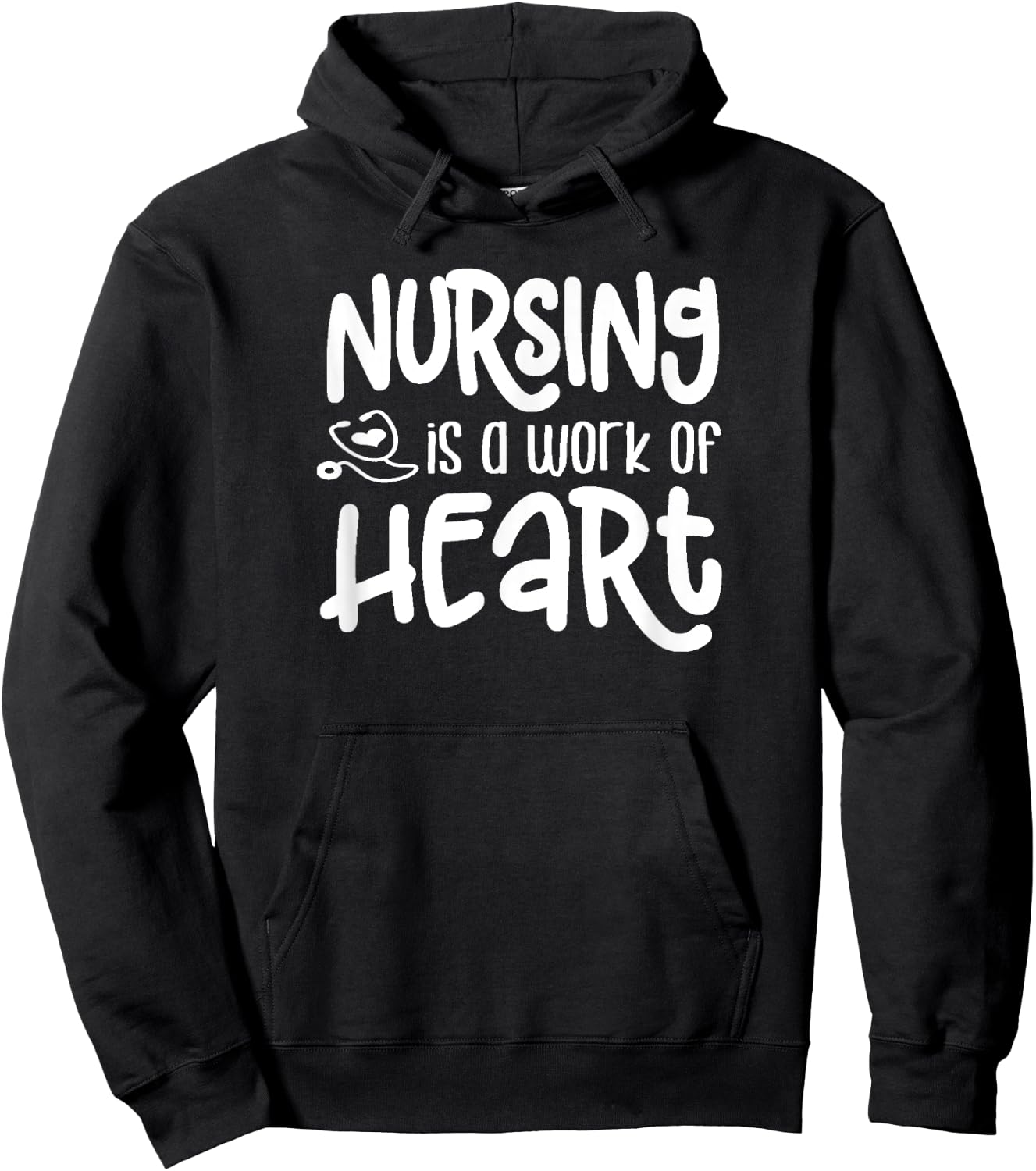 Nursing is a Work of Heart - Gift Nurses Hoodie - Hoodie | Black