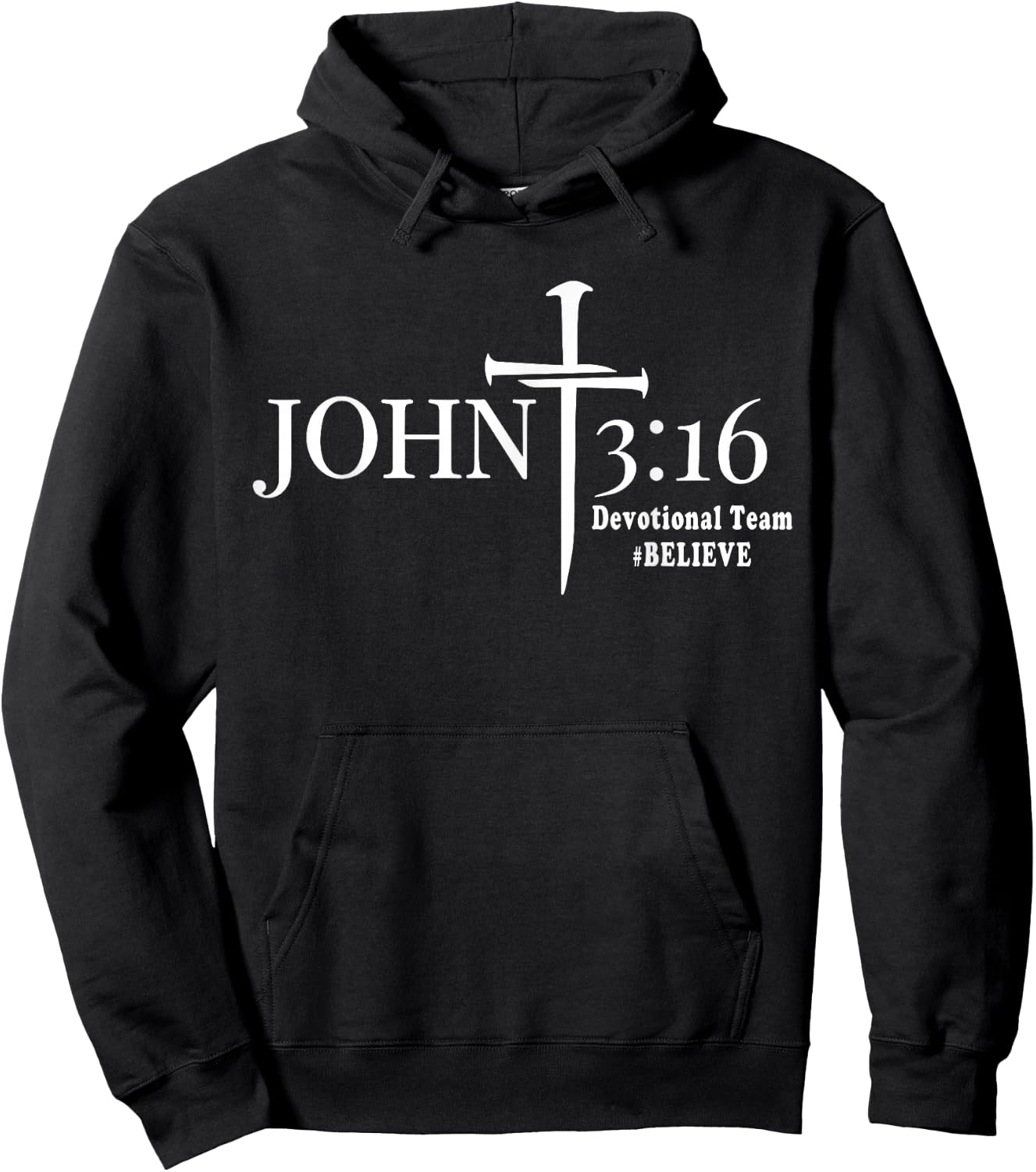 John 3 16 Devotional Team God Christian Hoodie - Hoodie | Black