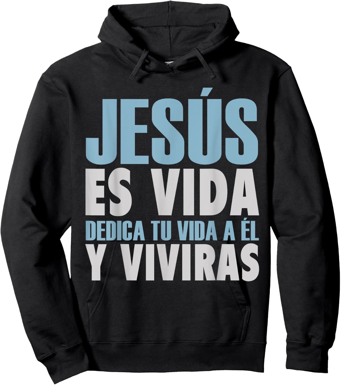 Jesus Es Vida, Spanish , Spanish Christian Shirt Hoodie - Hoodie | Black