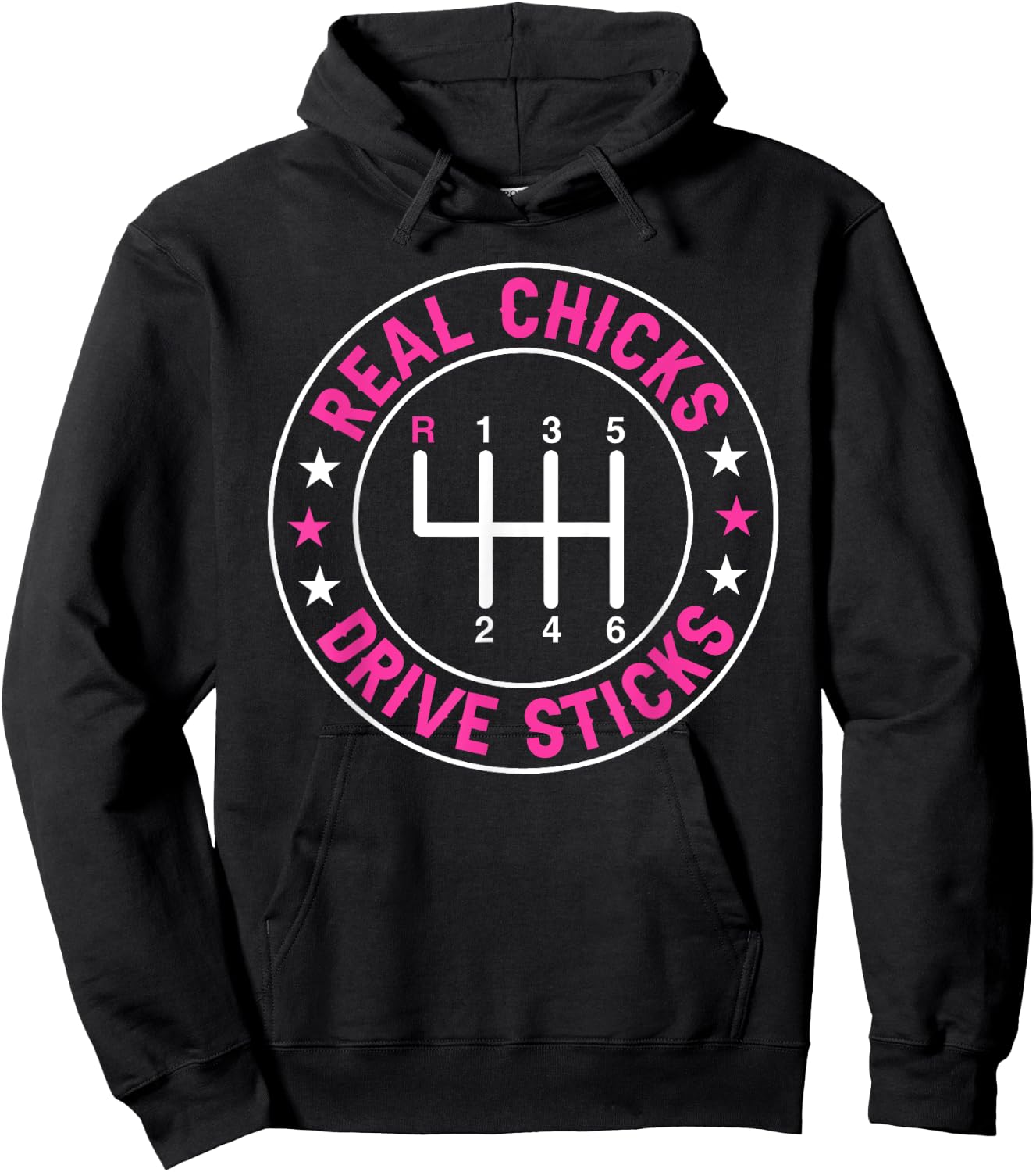 Funny Real Chicks Drive Sticks Manual Transmission Drifting Hoodie - Hoodie | Black
