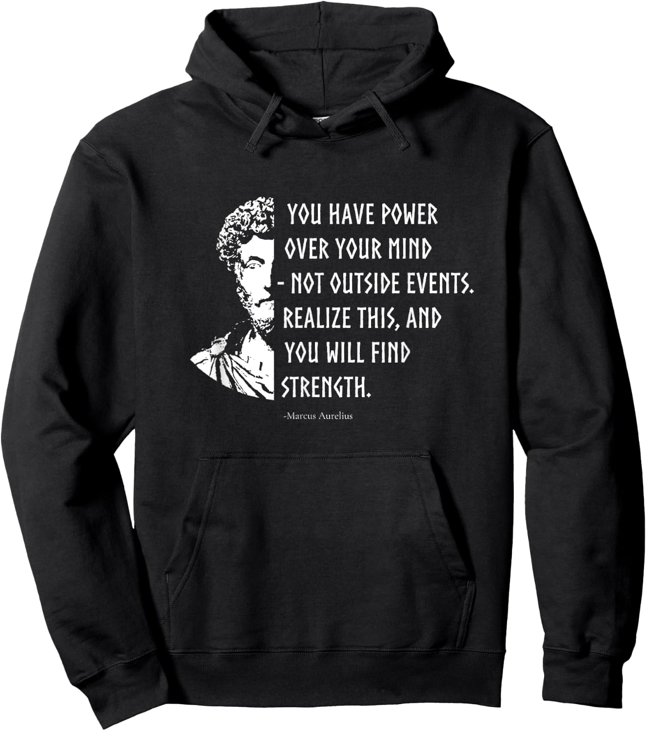 Stoicism Stoic Philosophy Quotes Marcus Aurelius Hoodie - Hoodie | Black