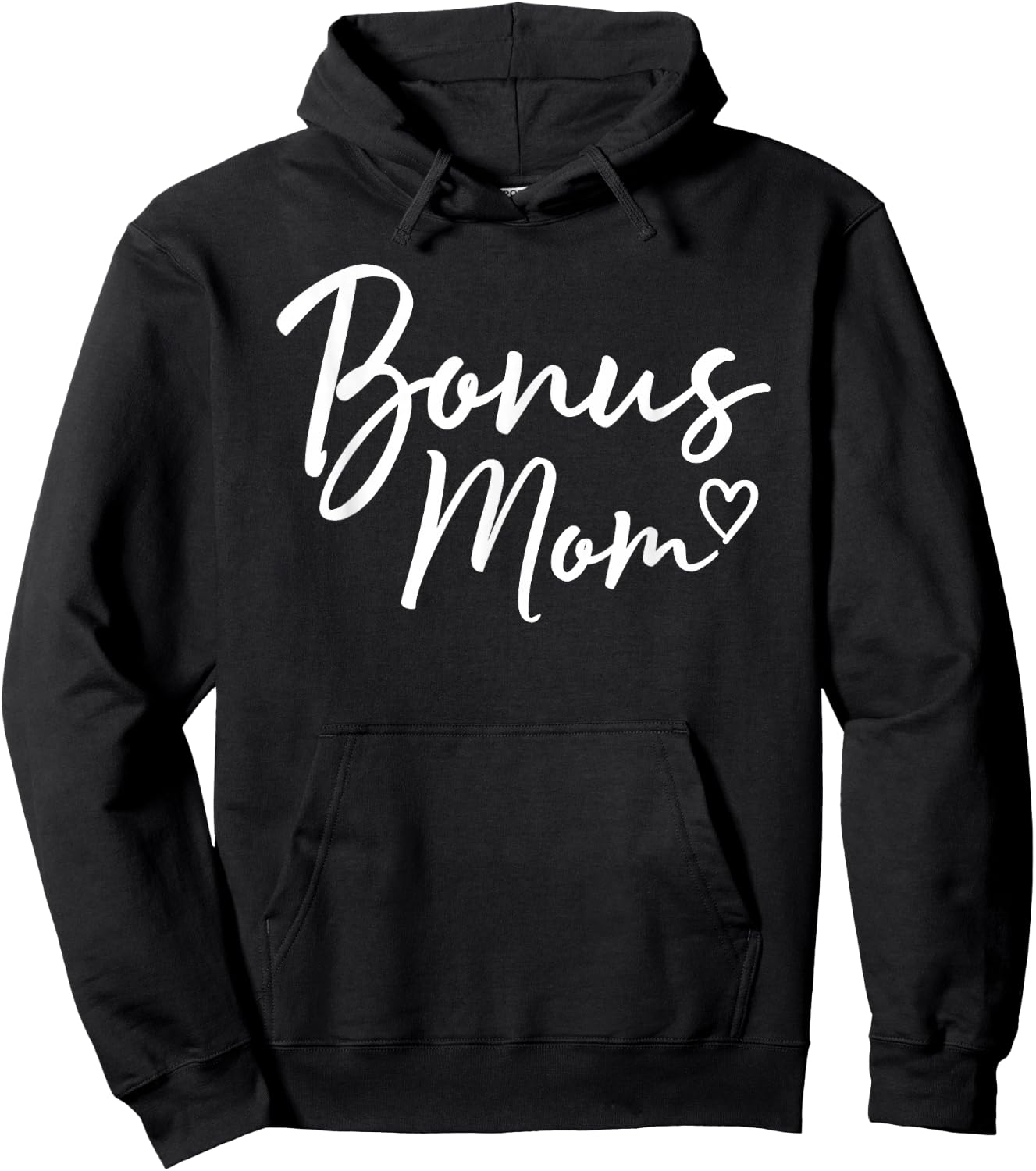 Bonus Mom Gifts Heart Mother's Day Bonus Mom Hoodie - Hoodie | Black