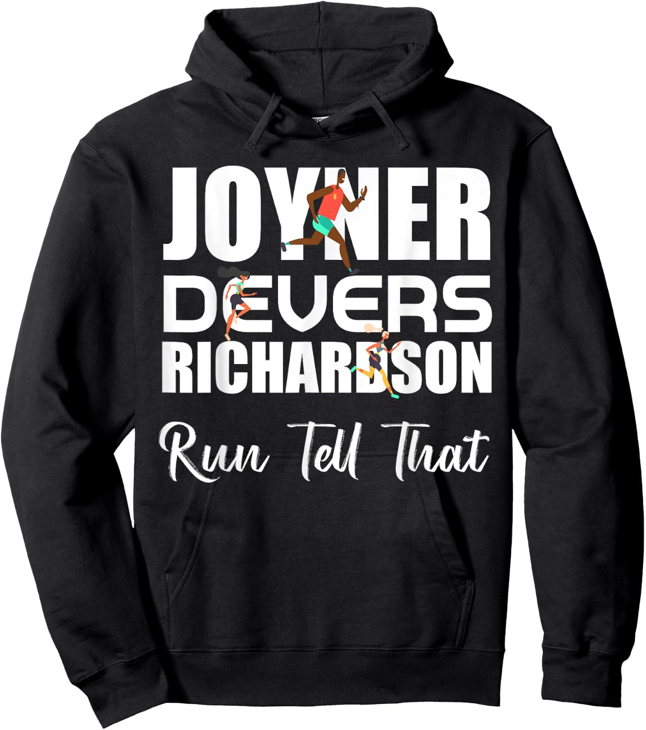 Sha'Carri, Run Tell That, Track and Field Running Hoodie - Hoodie | Black
