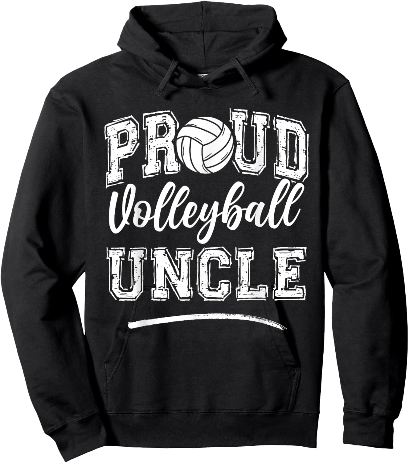 Proud Volleyball Uncle Funny College That's My Nephew Hoodie - Hoodie | Black