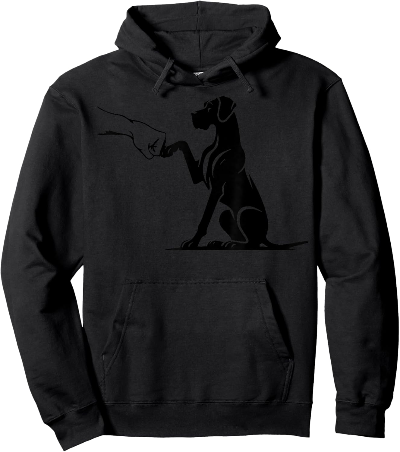 Great Dane with Hand, Mother of The Great Dane Hoodie - Hoodie | Black